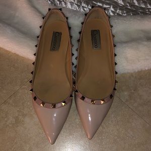 Women’s Gold Studded Flats